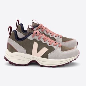 Veja™ Suede Venturi Sneakers, Green & Pink, Sz 38